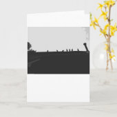 トルコのハゲワシのシルエット、カード カード (黄色い花)