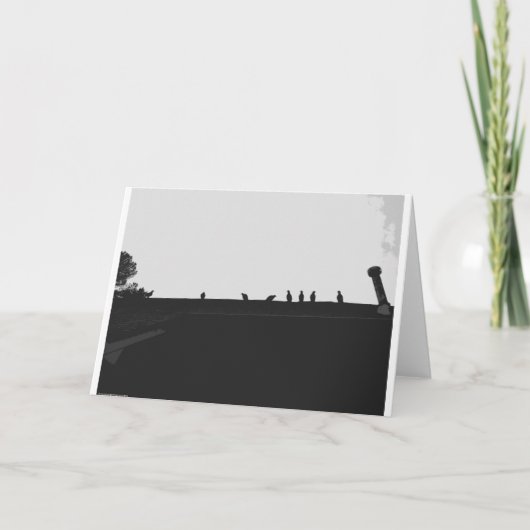 トルコのハゲワシのシルエット、カード カード (正面)