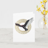 トルコのハゲワシ折り畳みノートカード カード (黄色い花)