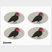 トルコのハゲワシ 楕円形シール (シート)