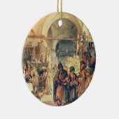 トルコのバザール1854 (鉛筆と紙のw/c) セラミックオーナメント (右)