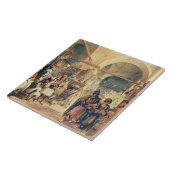 トルコのバザー1854年(紙の鉛筆及びw/c) タイル (側面)