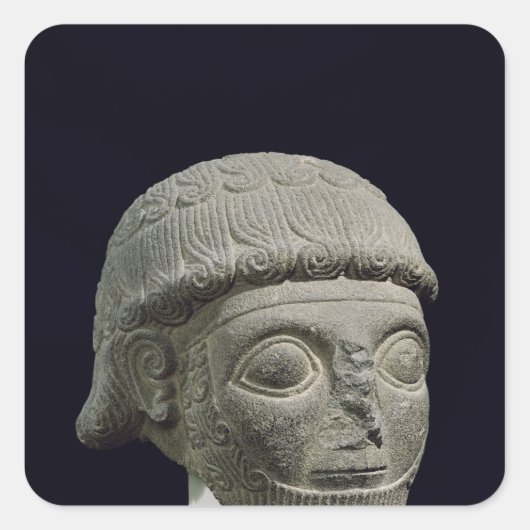 トルコのバラクから神の頭 スクエアシール (正面)