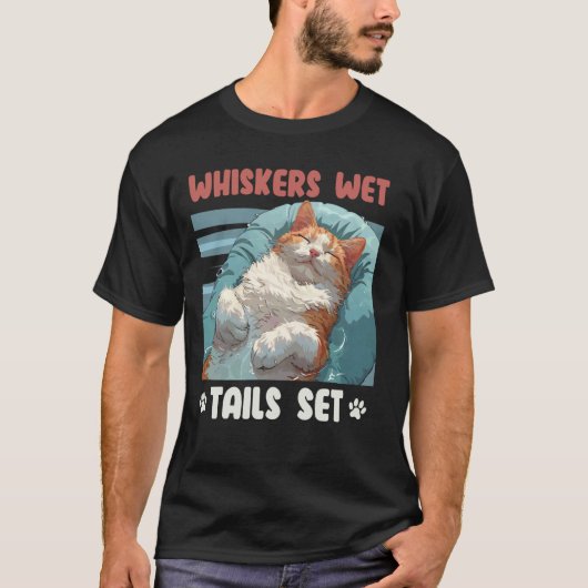 トルコのバン猫のヒゲと濡れたしっぽセット 面白いトルコ Tシャツ (正面)
