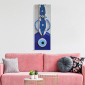 トルコのビーズガラスアミュレット悪い目キャンバス キャンバスプリント (インサイチュ (リビング))