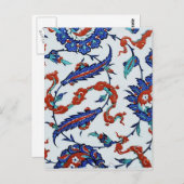 トルコのフローラタイル ポストカード (正面/裏面)