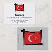 トルコのブラシの旗 名刺 (正面/裏面)