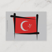 トルコのブラシの旗 名刺 (裏面)