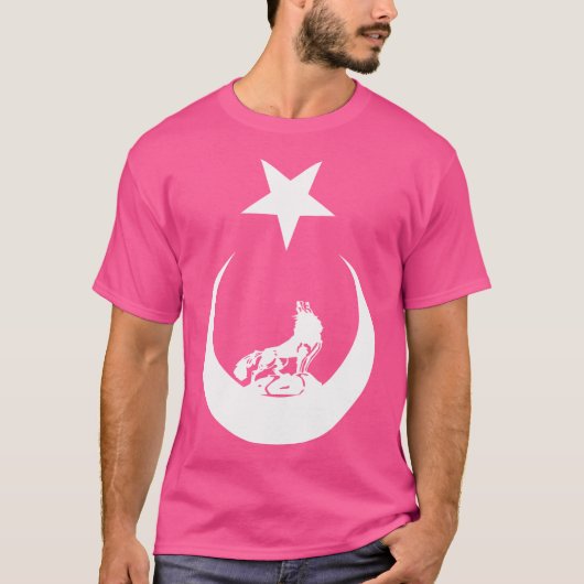 トルコのボズカート灰色ウルフ国旗 Tシャツ (正面)