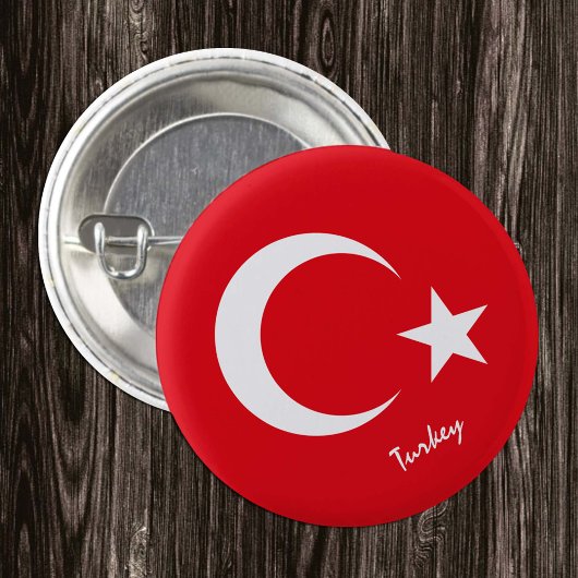 トルコのボタン、愛国的なトルコ国旗のファッション 缶バッジ
