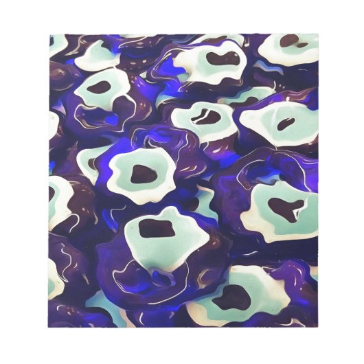 トルコのボンクアイシェイプアムレット奇抜なアート ノートパッド (正面)