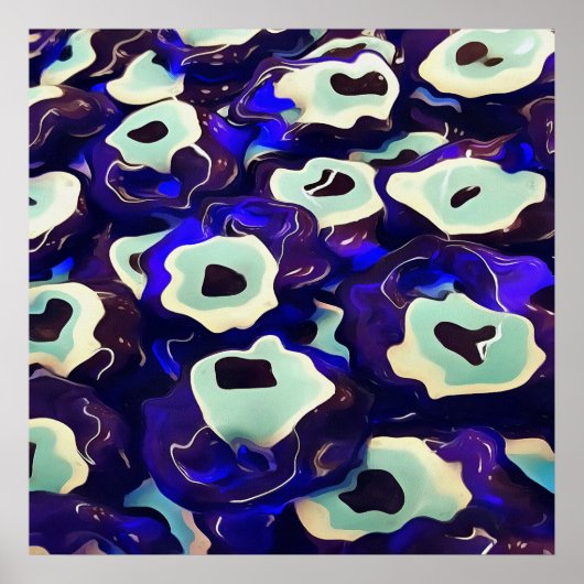 トルコのボンクアイシェイプアムレット奇抜なアート ポスター (正面)