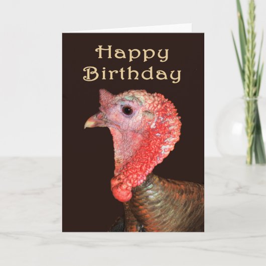 トルコのポートレート、ハッピーバースデー"ユーモア。 カード (正面)