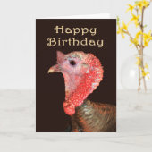 トルコのポートレート、ハッピーバースデー"ユーモア。 カード (黄色い花)