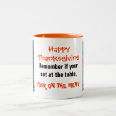 トルコのマグを振る感謝祭 ツートーンマグカップ (中央)