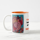 トルコのマグを振る感謝祭 ツートーンマグカップ (左)