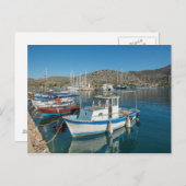 トルコのマルマリス近くのボズブルン港 ポストカード (正面/裏面)