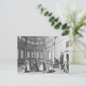 トルコのモスクの内側,イラストレーション ポストカード (スタンド正面)