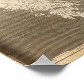 トルコのヨーロッパ地図(Arrowsmith) ポスター (角)