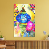 トルコのランプのモザイクの水の色のアー素晴らしト キャンバスプリント (インサイチュ (リビング))