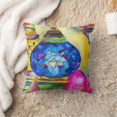 トルコのランプのモザイクの水の色のアー素晴らしト クッション (ブランケット)