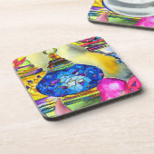 トルコのランプのモザイクの水の色のアー素晴らしト コースター (左側)