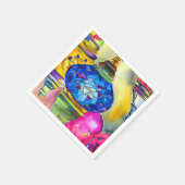 トルコのランプのモザイクの水の色のアー素晴らしト スタンダードカクテルナプキン (角)