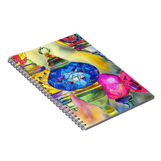 トルコのランプのモザイクの水の色のアー素晴らしト ノートブック (右側)