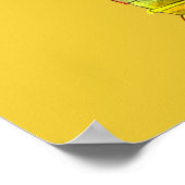 トルコのランプのモザイクアートの水色 ポスター (角)