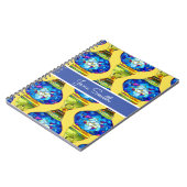 トルコのランプ青モザイクの水彩画 ノートブック (左側)