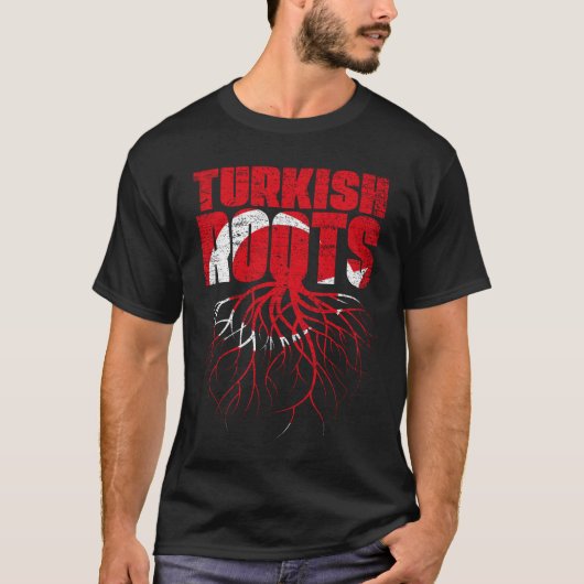 トルコのルーツトルコ伝統国旗 Tシャツ (正面)