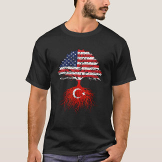 トルコのルーツトルコ系アメリカ合衆国フラッグズナチュラライザ Tシャツ