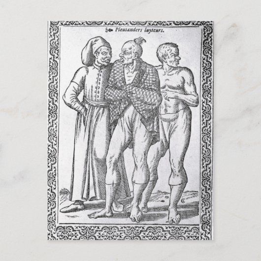 トルコのレスリング選手 ポストカード (正面)