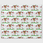 トルコのロックダウン漫画のクリスマス ラッピングペーパー (フラット)