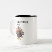 トルコの上の鳴き声を締めて下さい ツートーンマグカップ (正面左)