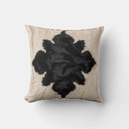 トルコの伝統：黒と白のキリム枕 クッション