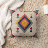 トルコの喜び:白Kilim Pillows for Boho Chic クッション (ブランケット)