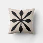 トルコの喜び：黒と白のキリム枕 クッション (裏面)