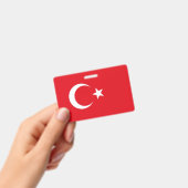 トルコの国旗が付いた名札 バッジ (手持ち)