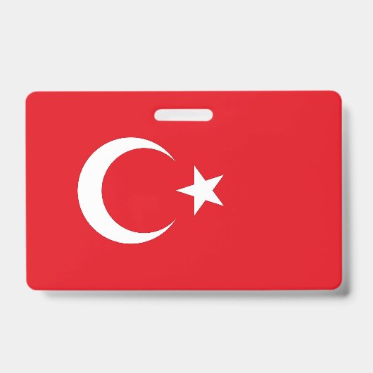 トルコの国旗が付いた名札 バッジ (正面)