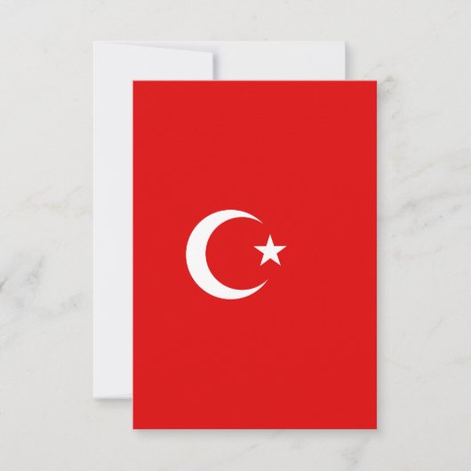 トルコの国旗 サンキューカード (正面)