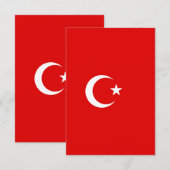 トルコの国旗 サンキューカード (正面/裏面)