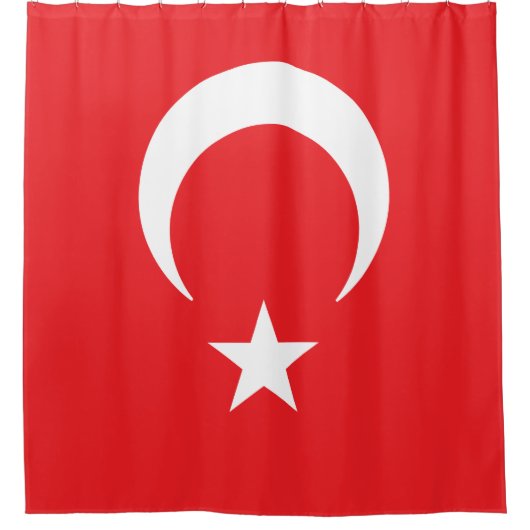 トルコの国旗 シャワーカーテン (正面)
