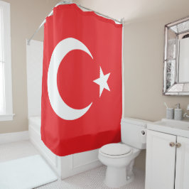 トルコの国旗 シャワーカーテン