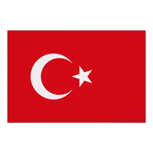 トルコの国旗 ポスター (正面)