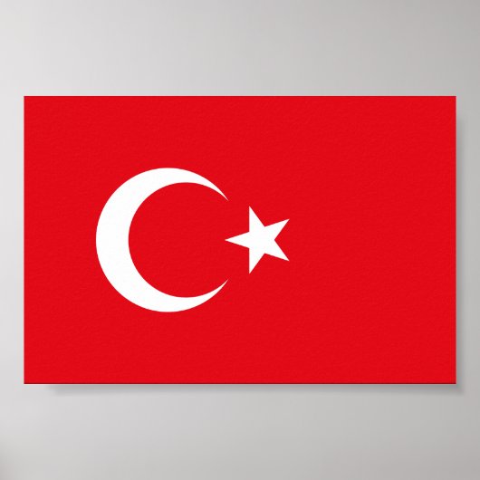 トルコの国旗 ポスター (正面)