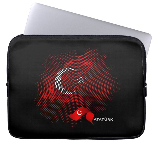 トルコの国旗 ラップトップスリーブ (正面)