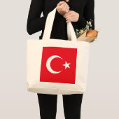 トルコの国旗 ラージトートバッグ (正面(商品))