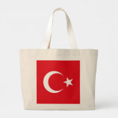 トルコの国旗 ラージトートバッグ (裏面)