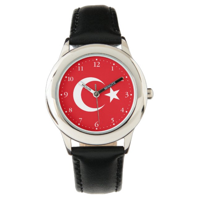 トルコの国旗 腕時計 (正面)